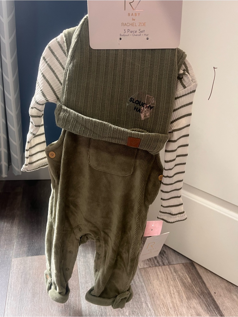 Rachel Zoe Olive Green Corduroy Kids Overalls